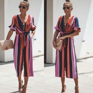 Vici Stripe Jumpsuit